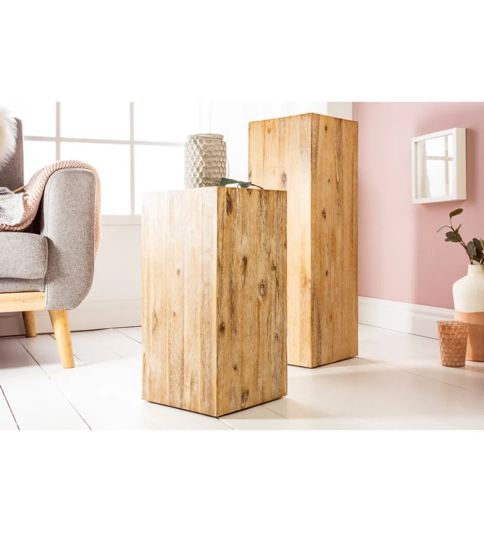 Kolumna Columna 75 cm akacja teak szary