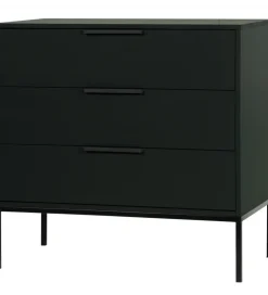 Komoda ADAM 94 cm drewno sosny czarna