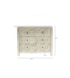 Komoda ALHAMBRA 107 cm srebrna