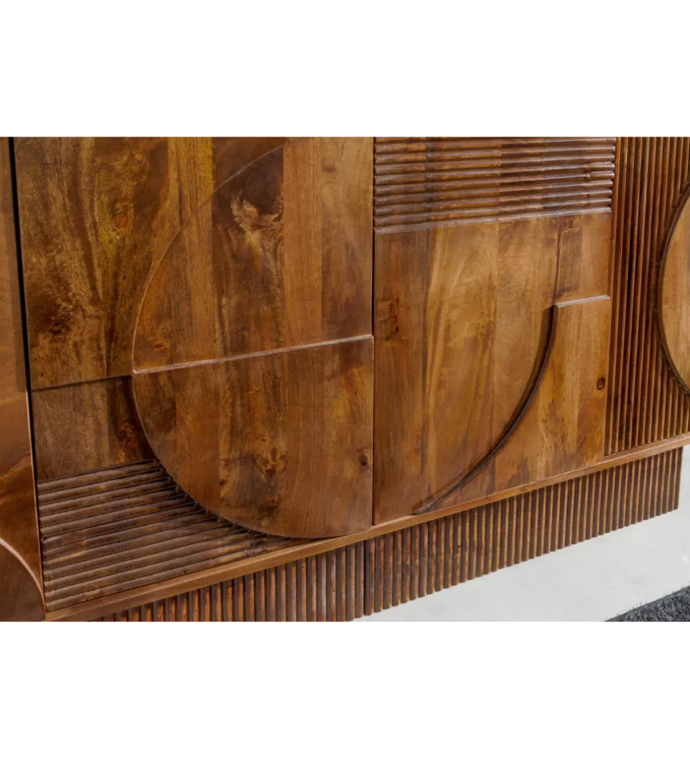 Komoda ART DECO 170 cm drewno mango brązowa