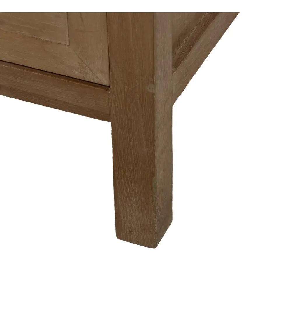 Komoda BATARU 90 cm drewno paulowni naturalna