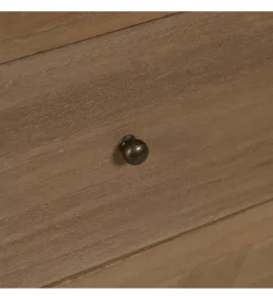 Komoda BATARU 90 cm drewno paulowni naturalna