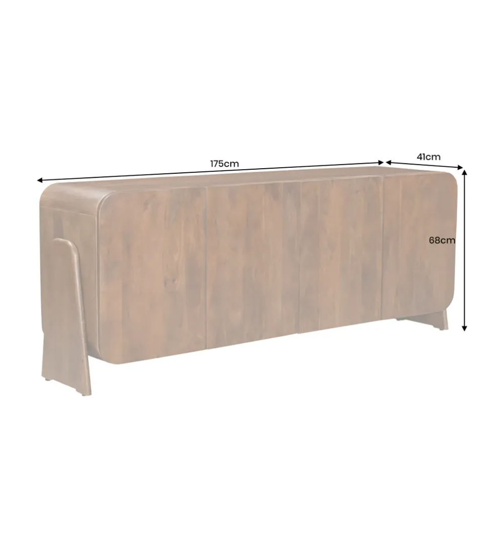 Komoda BRASIL 175 cm drewno mango brązowa