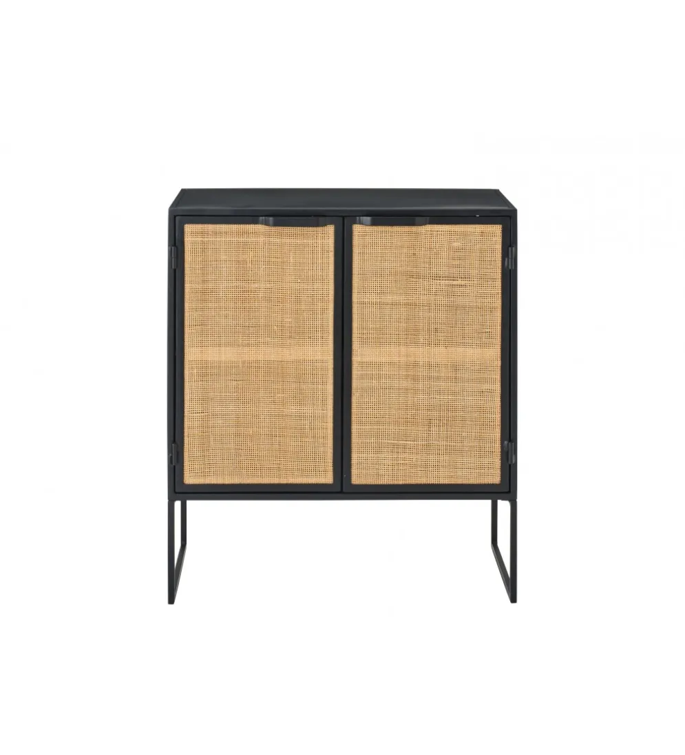 Komoda CANE PANE 89 cm naturalna czarna