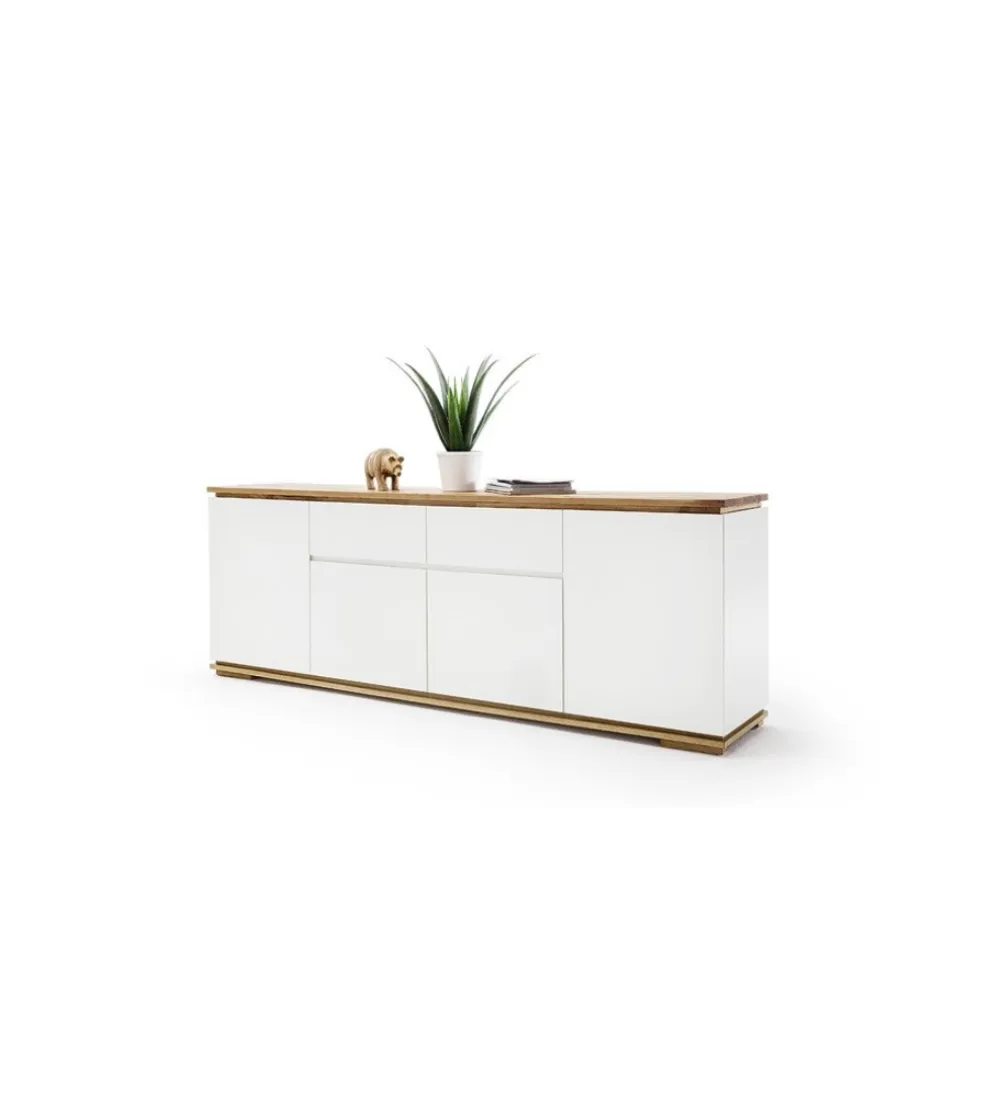 Komoda CHIARO 180 cm biało kremowa