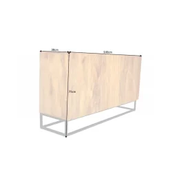 Komoda DAVIDE scorpion 140 cm drewno mango brąz