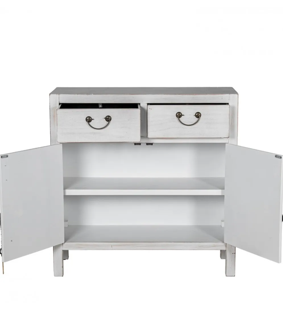 Komoda DECAPE 80 cm przecierana biel