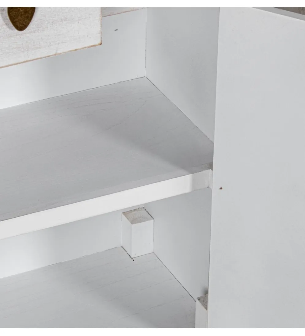 Komoda DECAPE 100 cm przecierana biel