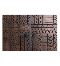 Komoda 3D TRIBAL 180 cm drewno mango ciemny brąz