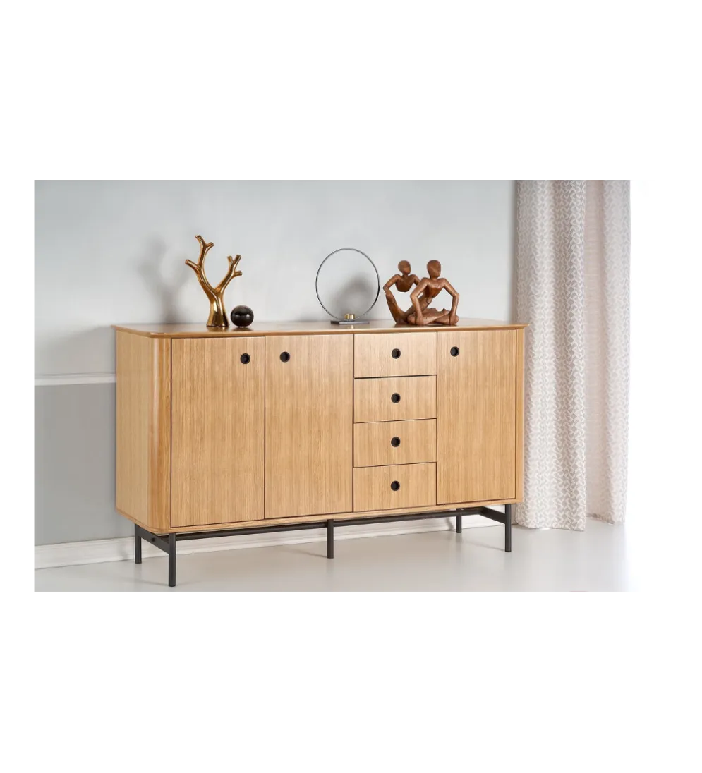 Komoda ESPERO 184 cm dąb sękaty w kolorze bianco