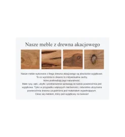 Komoda EUFRAT Amazonas 140 cm drewno akacja