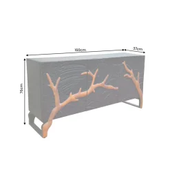 Komoda FOREST 160 cm 3D drewno mango