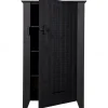 Komoda GIJS 142 cm drewno sosna czarna