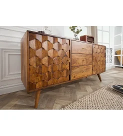 Komoda Komodo Mystic Living 145 cm drewno Sheesham