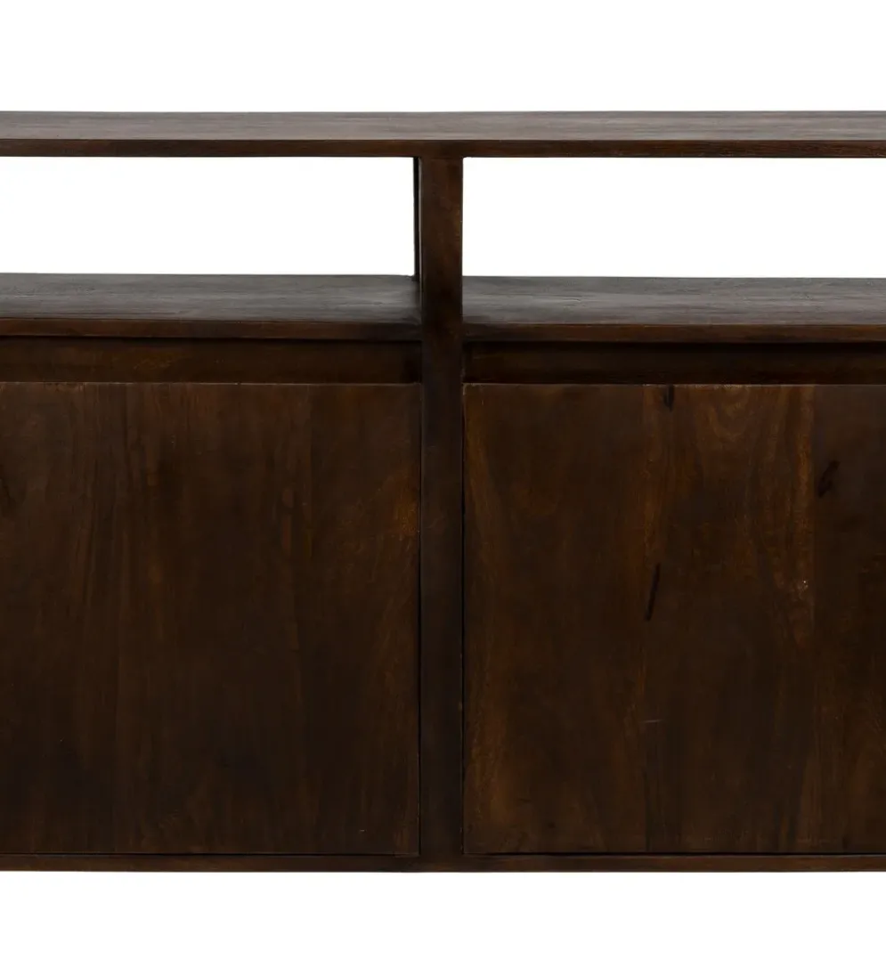 Komoda KURT 190 cm drewno mango ciemny brąz