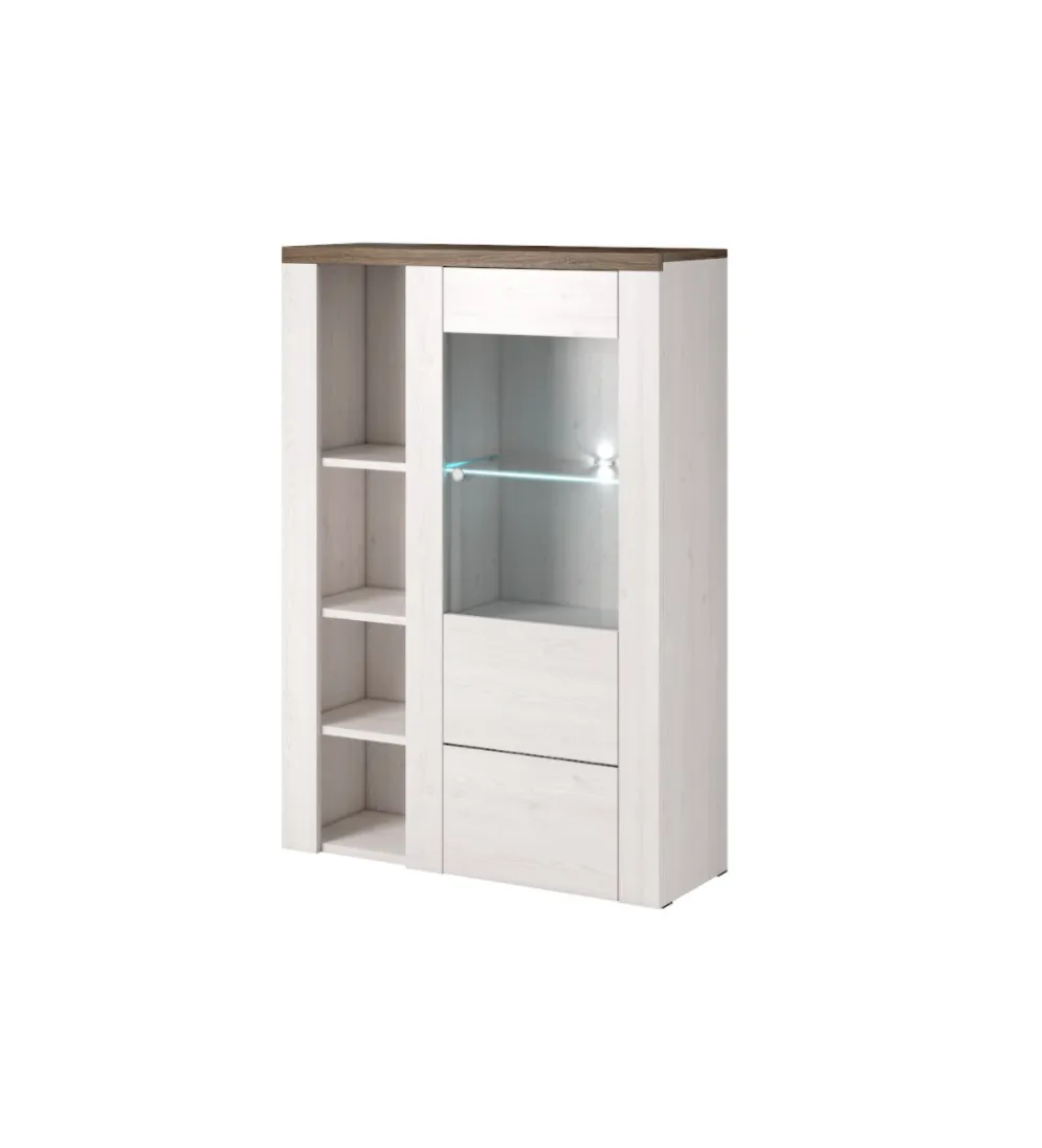 Komoda LARONA 100 cm o wybarwieniu Sonoma Trufel z kolorem Sibiu Larche