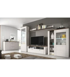 Komoda LARONA 100 cm o wybarwieniu Sonoma Trufel z kolorem Sibiu Larche