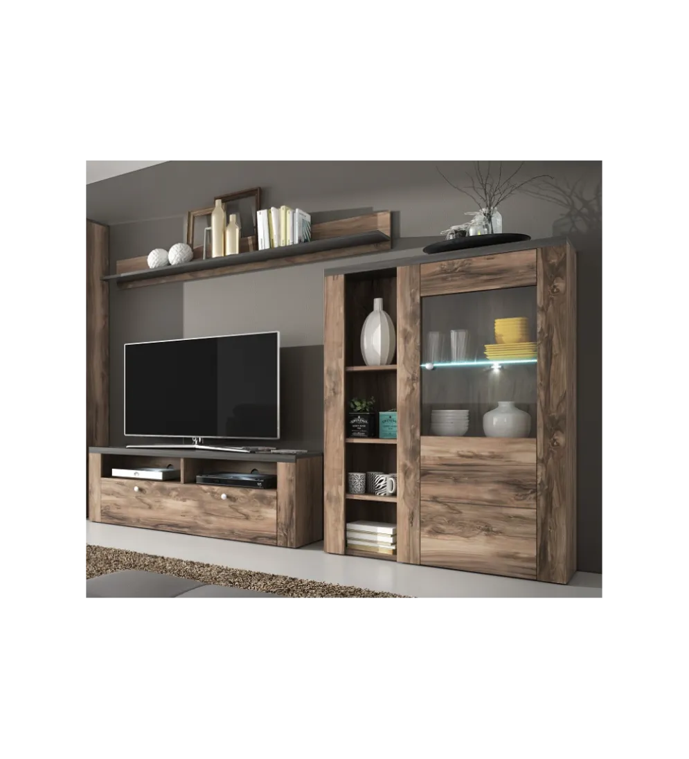 Komoda LARONA 100 Cm O Wybarwieniu Satin Nussbaum z kolorem Touchwood