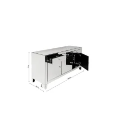 Komoda lustrzana Luxury  140 cm transparentna