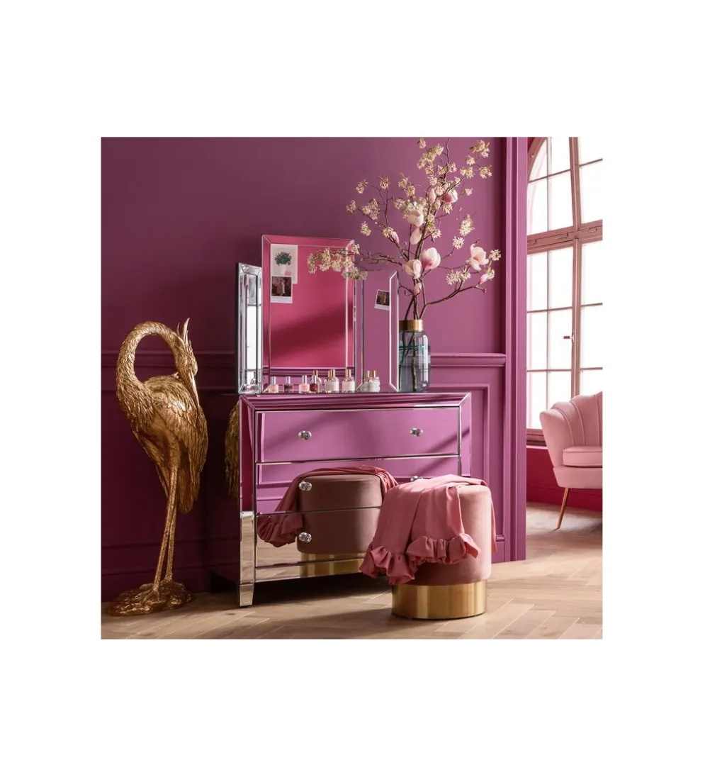 Komoda LUXURY 91 cm transparentna