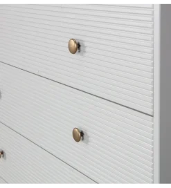 Komoda MADU 91 cm drewno sosna szara