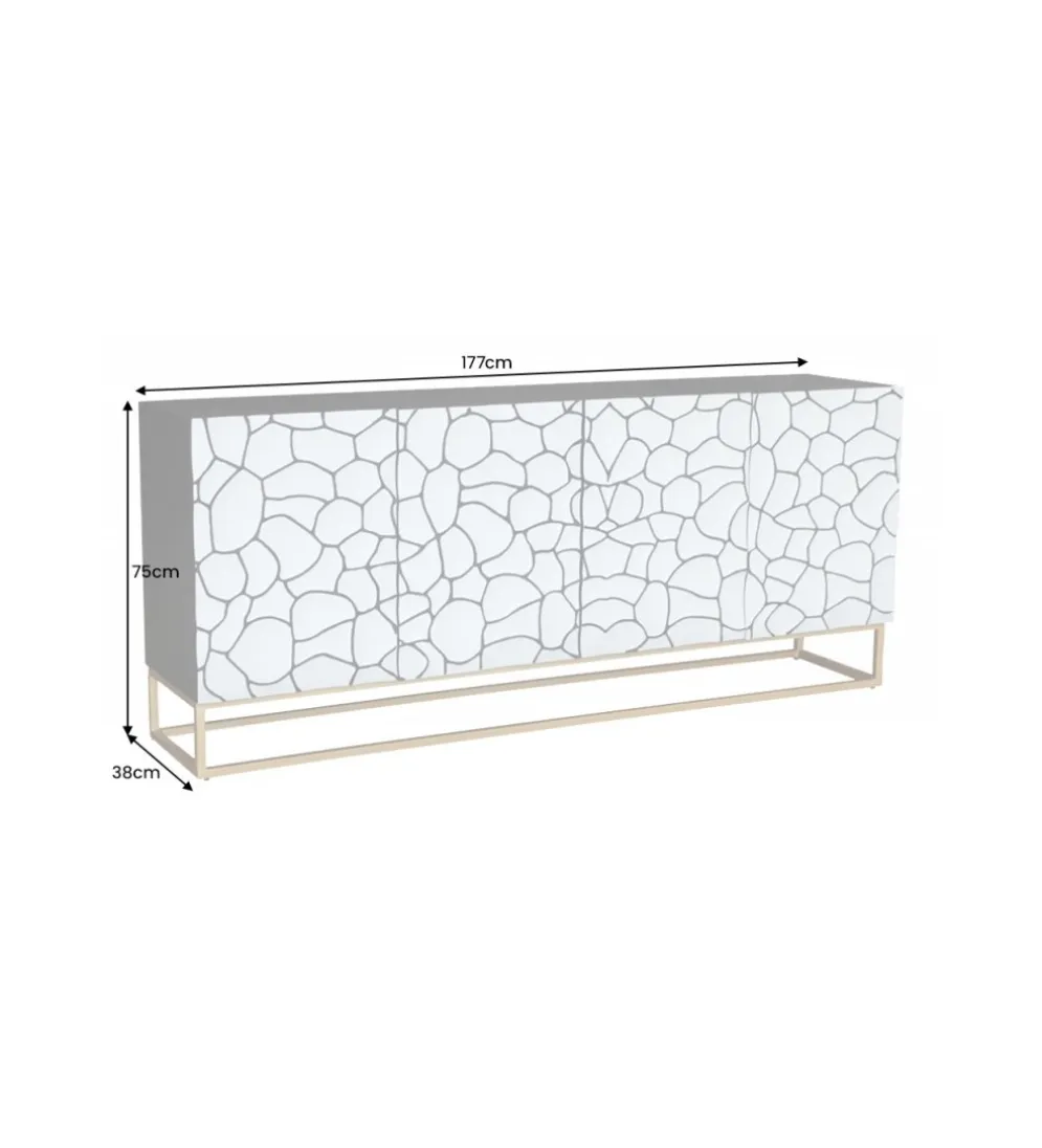 Komoda MASKAT 177 cm drewno mango brąz