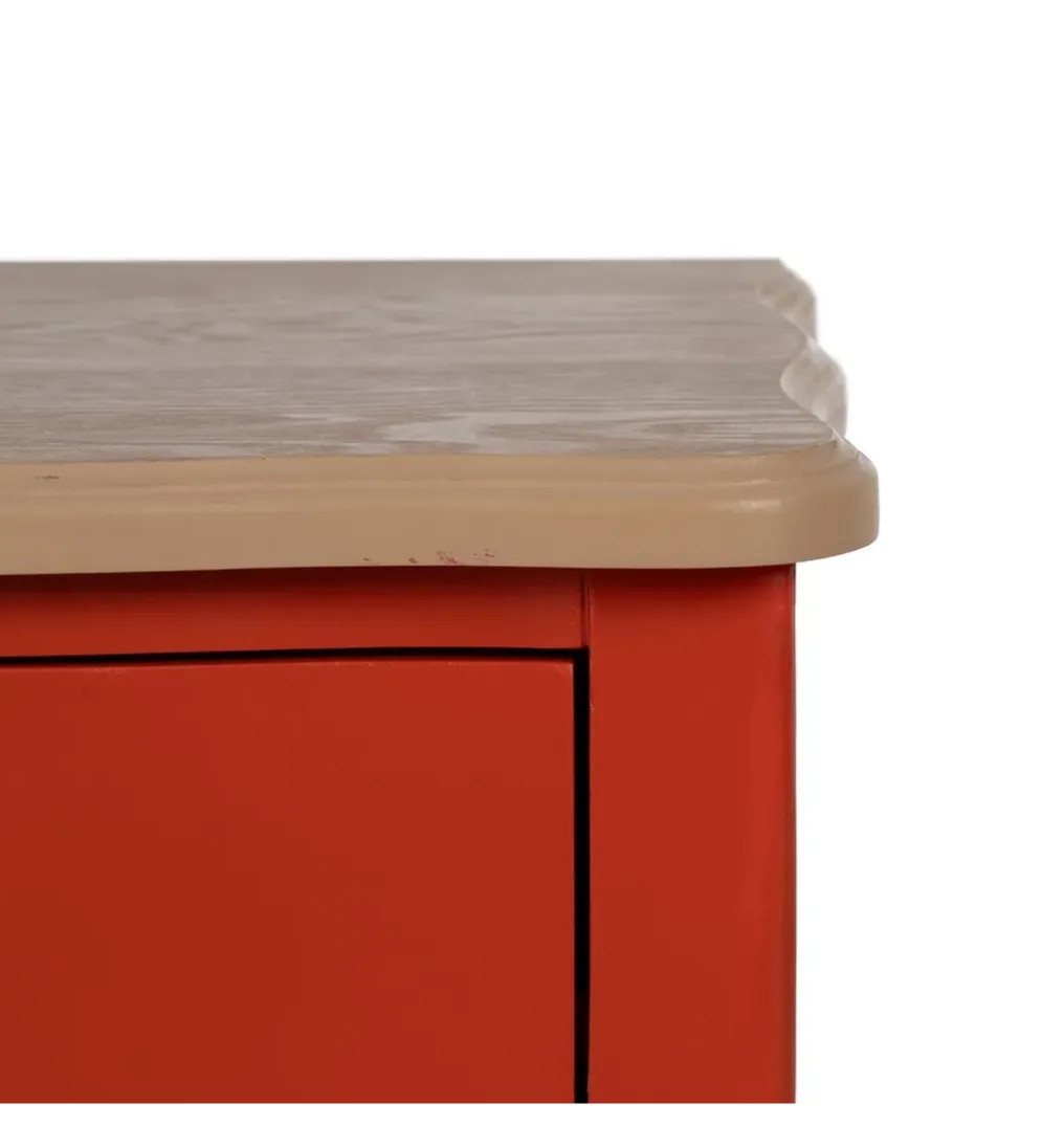 Komoda MASOL 80 cm drewno jodłowe Terakota