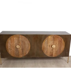 Komoda MEDALLON 175 cm drewno mango brązowy