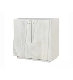 Komoda MUSIM 80 cm drewno mango biały