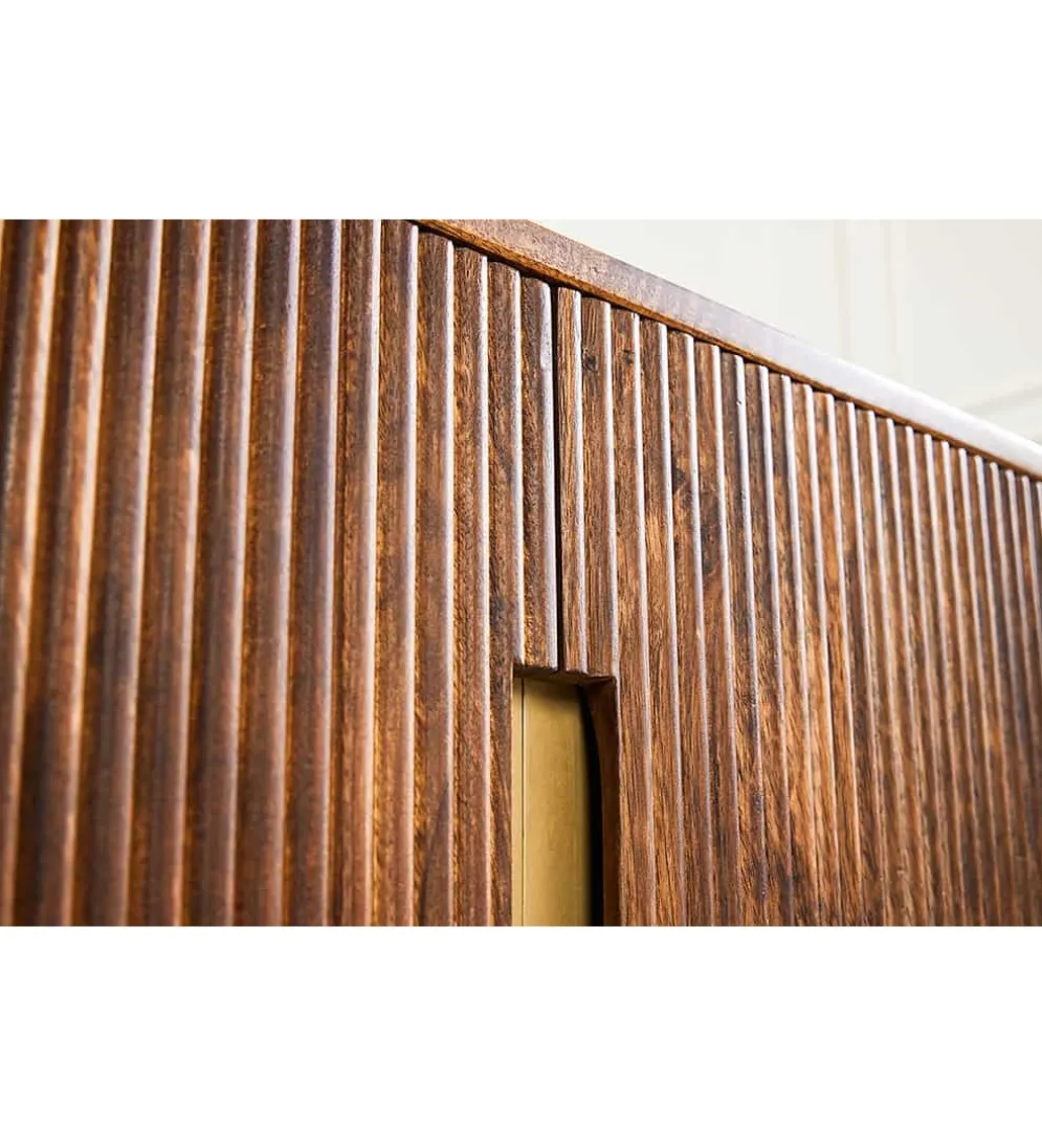 Komoda NAGOJA 160 cm drewno mango brąz