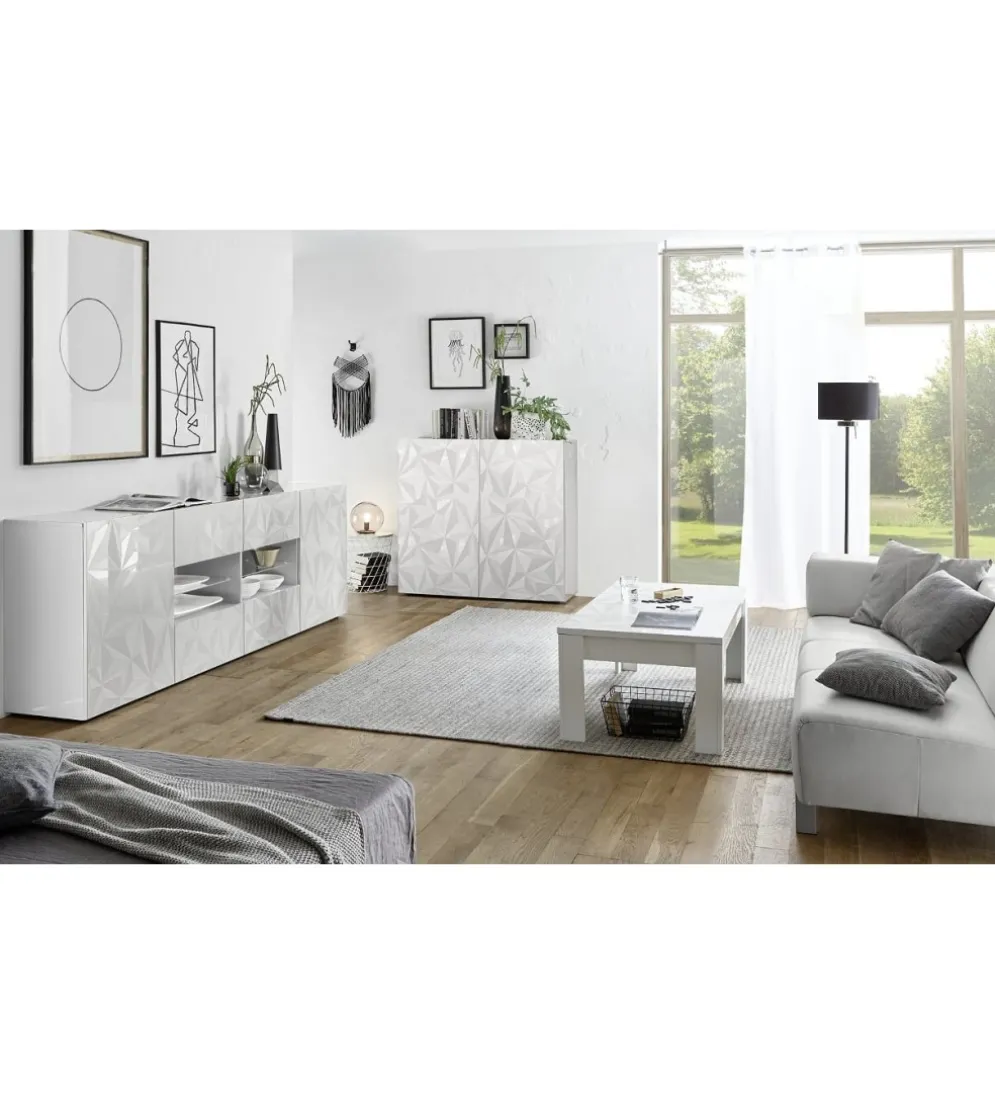 Komoda PRISMA 120 cm biała