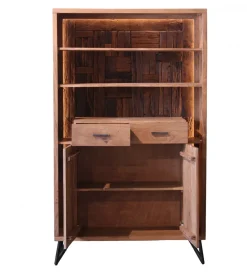 Komoda REGO 195 cm led drewno akacja