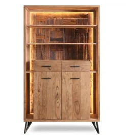 Komoda REGO 195 cm led drewno akacja