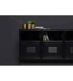 Komoda RONJA 143 cm czarna