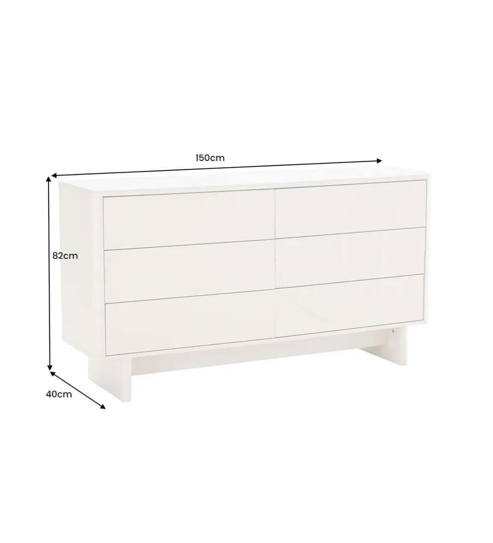 Komoda SAVOY 150 cm biała