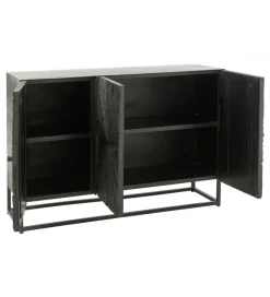 Komoda Shanil 120 cm drewno czarna