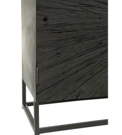 Komoda Shanil 120 cm drewno czarna
