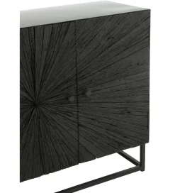 Komoda Shanil 120 cm drewno czarna