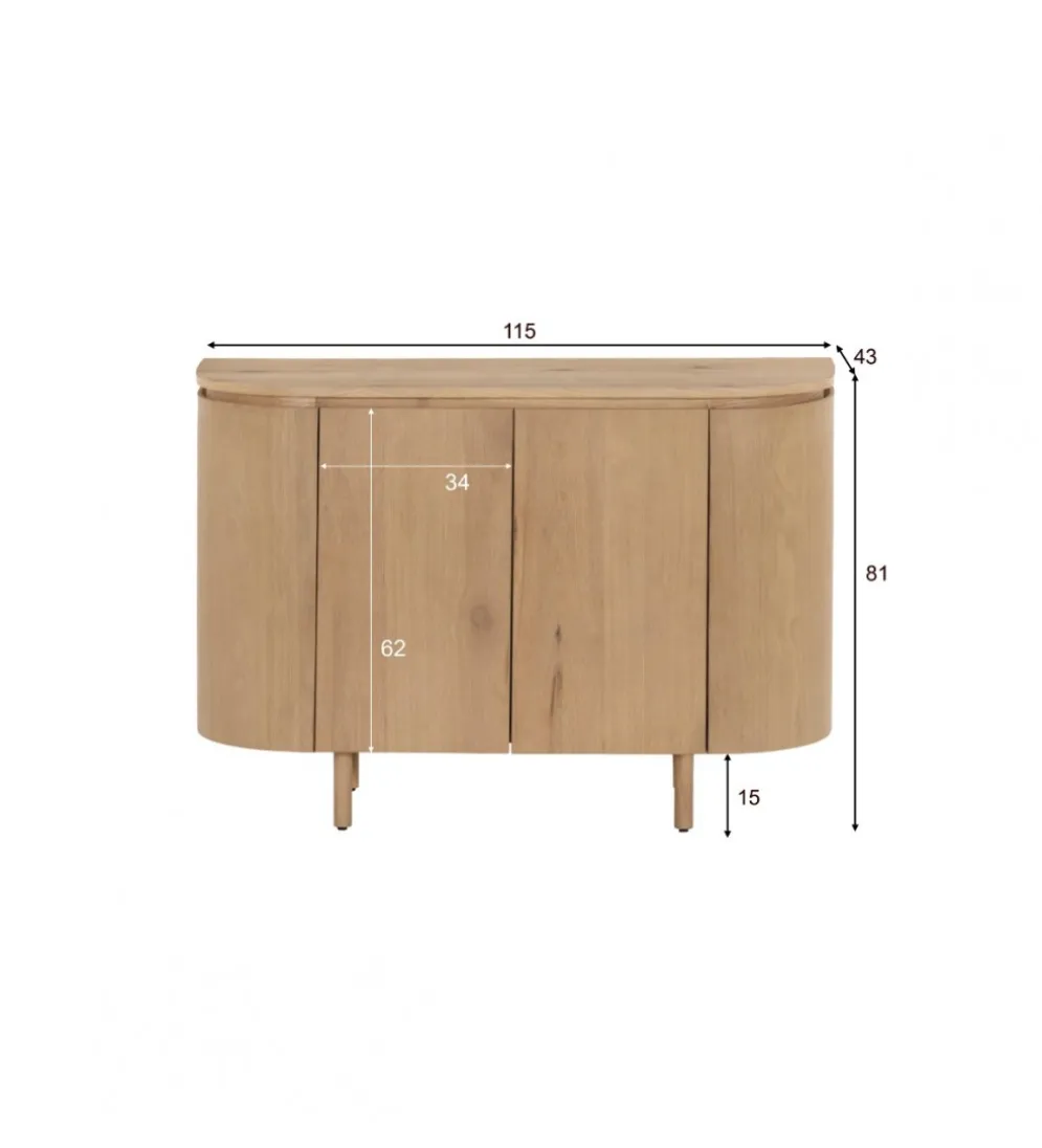Komoda Tobago 115 cm naturalny