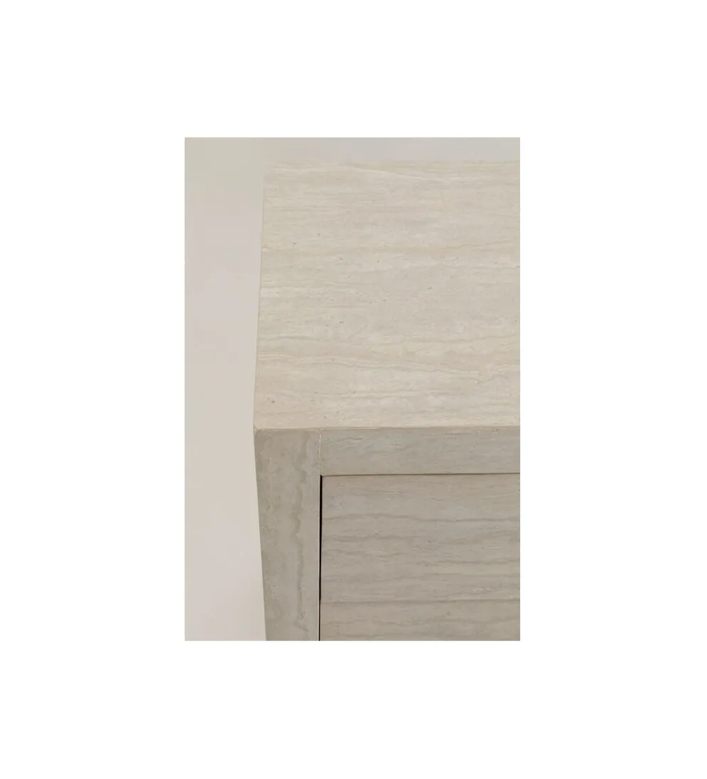 Komoda TRAVERTINO 91 x 74 cm naturalna beżowa