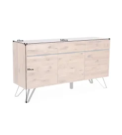 Komoda VIVENTE Living Edge 160 cm drewno dąb dziki