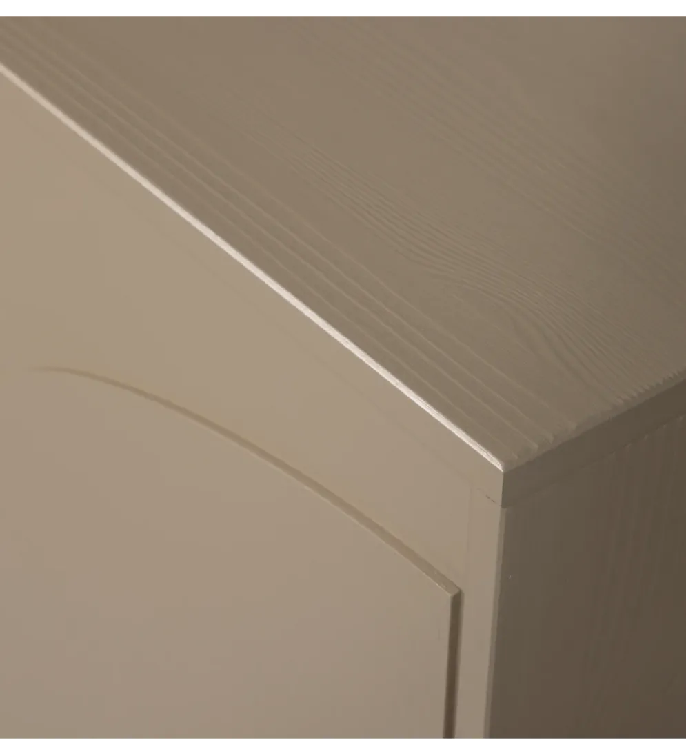 Komoda wysoka CADIZ 135 cm drewno sosny piaskowa