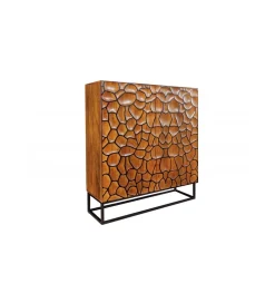 Komoda wysoka MASKAT 100 cm drewno mango brąz