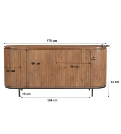 Komoda wysoka NOORK 115 cm w kolorze orzechowym