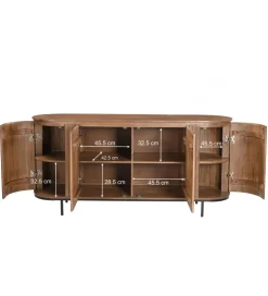 Komoda wysoka NOORK 115 cm w kolorze orzechowym