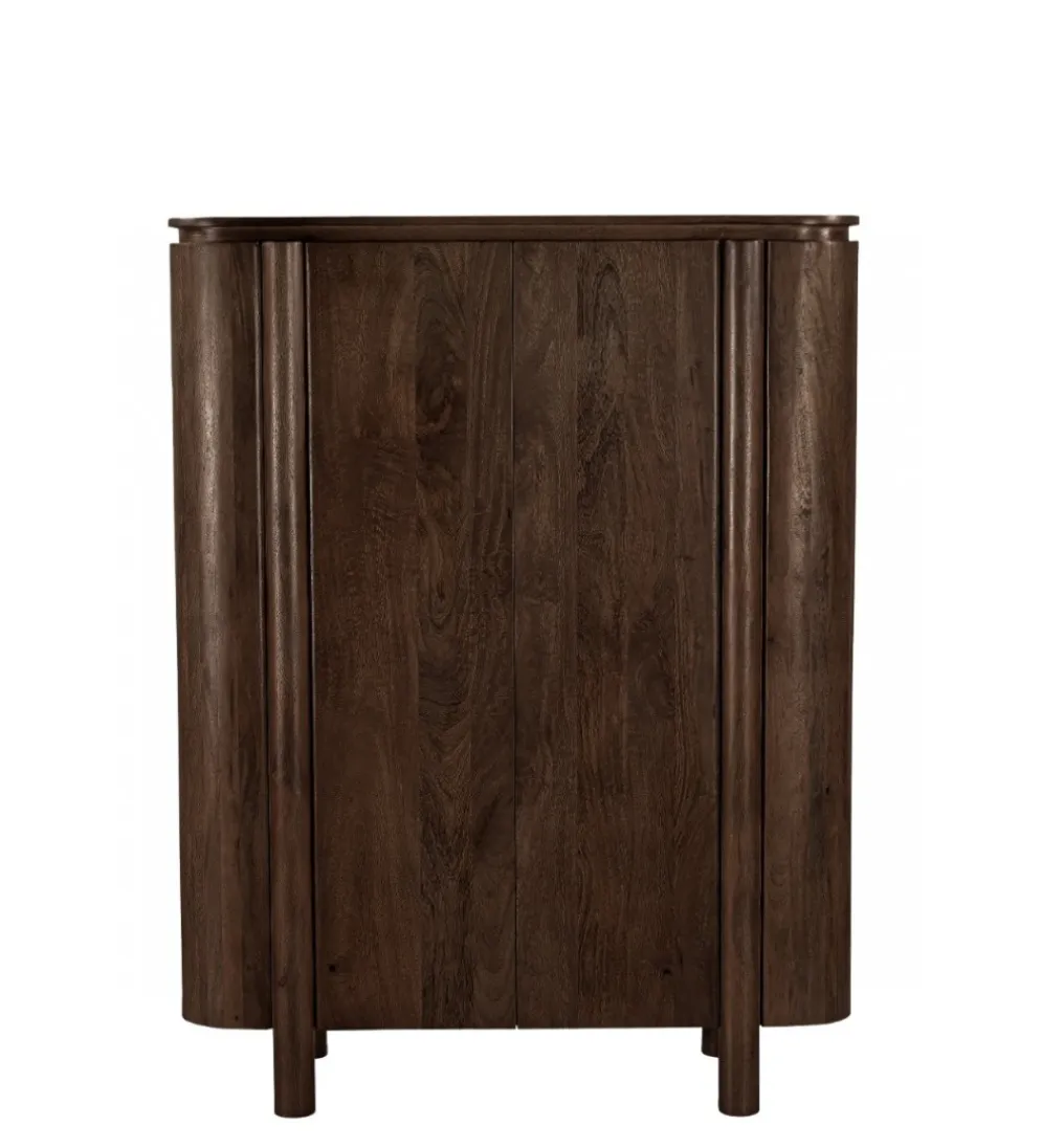 Komoda wysoka SALANO 150 cm drewno mango brązowa