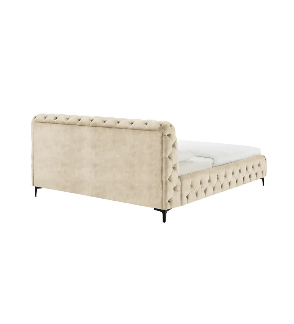 Łóżko MODERN BAROCK 180 x 200 cm welwet champagne