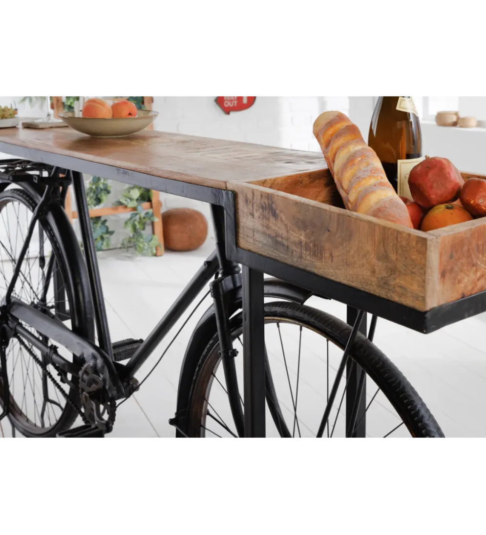 Konsola BICYCLE 195 cm drewno mango