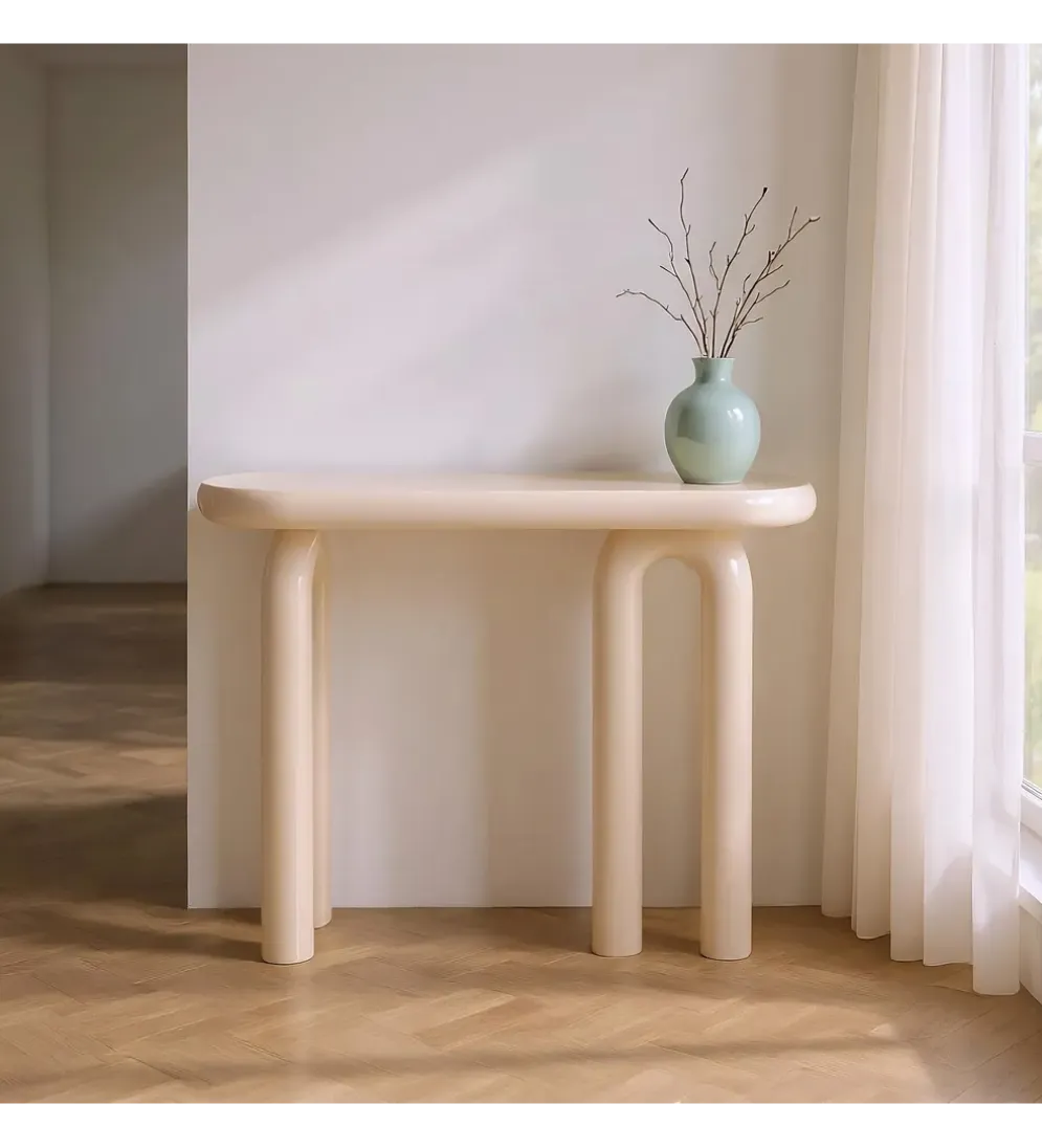 Konsola FYRPYT 120 cm kremowa
