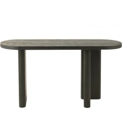 Konsola LEMONE 150 cm drewno teak czarna